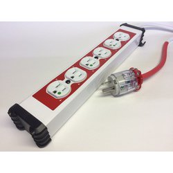 MKI-6RH [医療施設用配線器具/電源タップ6個口 赤]