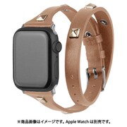 w00024brb [Apple Watch 45/44/42 mm用 2重巻き PUレザーバンド BR]