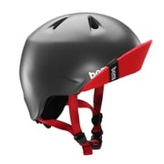 NINO MT BLACK RED VISOR XS/S 安全規格 CEマーク [子ども用 自転車用ヘルメット]