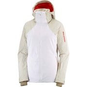 BRILLIANT JKT W LC1825500 WHITE/RAINY DAY/Fiery Red Lサイズ [スキーウェア ジャケット レディース]
