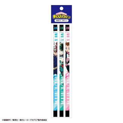 僕のヒーローアカデミア 鉛筆 3本セット組 2B 集合 A [キャラクターグッズ]