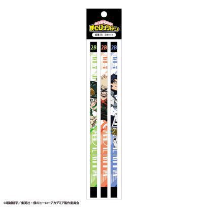 僕のヒーローアカデミア 鉛筆 3本セット組 2B 集合 B [キャラクターグッズ]