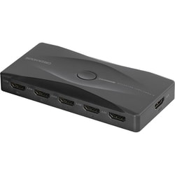 HDMIセレクタ 手動切り替えモデル HDCP 2.2、 HDR10対応 5入力×1出力 USB給電 リモコン付属 GH-HSWM5-BK