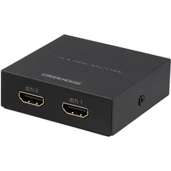 HDMIスプリッター AC給電  1入力2出力 4K（2160p,30fps）映像対応 GH-HSPG2-BK