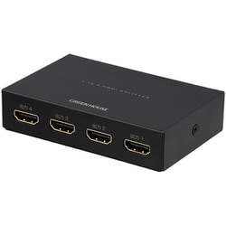 HDMIスプリッター AC給電  1入力4出力 4K（2160p,30fps）映像対応 GH-HSPH4-BK