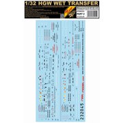 Bf109G/K データーステンシルデカール パート2 （WNF、ダイアナ社製用） [1/32 エアクラフト用デカール]