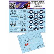P-47D レザーバック 第318戦闘飛行群 サイパン上空w/国籍マーク ＆ データステンシルデカール [1/72 エアクラフト用デカール]