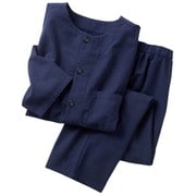 メンズ 涼快 クルーネック 7分袖 パジャマ ネイビー M