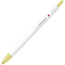 水性カラーペン クリッカート ノック式 線の太さ：0.6mm インク色：レモン モイストキープインク WYSS22-L