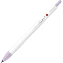 水性カラーペン クリッカート ノック式 線の太さ：0.6mm インク色：ライラック モイストキープインク WYSS22-LIL