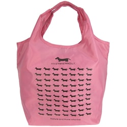 WHOLLY ドッグプリント くりて エコバッグ 3L01-01 PINK