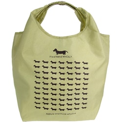 WHOLLY ドッグプリント くりて エコバッグ 3L01-01 BEIGE