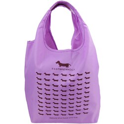 WHOLLY ドッグプリント くりて エコバッグ 3L01-01 PURPLE
