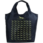 3L02-01 NAVY [WHOLLY（犬）柄 コンパクトエコバッグ]