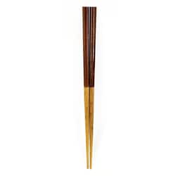 箸 子供用 15cm 2～4歳用 栗 天然木 山中塗 日本製 茶 B20-5-5s