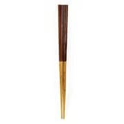 箸 子供用 15cm 2~4歳用 栗 天然木 山中塗 日本製 茶 B20-5-5s
