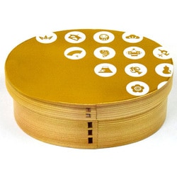 お弁当箱 曲げわっぱ 600ml 1段 ウレタン Kutan 玉福 黄 S21-28-7s
