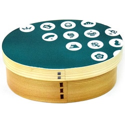 お弁当箱 曲げわっぱ 600ml 1段 ウレタン Kutan 玉福 青 S21-28-8s