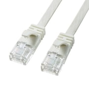 LANケーブル 10m CAT6A スーパーフラットタイプ ホワイト 爪折れ防止 ケーブル厚1.4mm 薄型 より線 難燃性 断線しにくい UTP ストレート結線 RJ45 KB-FL6A-10W