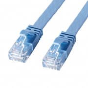 LANケーブル 20m CAT6A スーパーフラットタイプ ブルー 爪折れ防止 ケーブル厚1.4mm 薄型 より線 難燃性 断線しにくい UTP ストレート結線 RJ45 KB-FL6AL-20BL