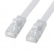 LANケーブル 30m CAT6A スーパーフラットタイプ ホワイト 爪折れ防止 ケーブル厚1.4mm 薄型 より線 難燃性 断線しにくい UTP ストレート結線 RJ45 KB-FL6AL-30W