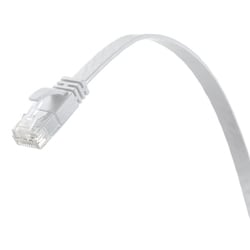 サンワサプライ カテゴリ6AフラットLANケーブル(ホワイト・30m) KB-FL6AL-30W【カテゴリ6AフラットLANケーブル（ホワイト・30m