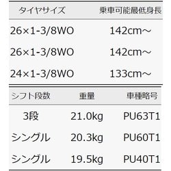 ヨドバシ.com - ブリヂストン BRIDGESTONE PU40T1 [シティサイクル