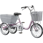 シティサイクル三輪車 BRIDGESTONE WAGON(ブリヂストンワゴン) 前18インチ/後16インチ 変速なし M.ブランLピンク BW10
