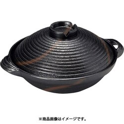 電磁用楽鍋（黒柿釉）27cm 35356