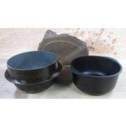 電磁用 2升釜(中釜付) 焼杉ハカマ(蓋掛タイプ)セット 35910
