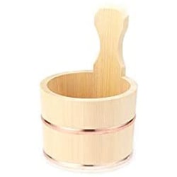 さわら 片手汲み桶 並15cm