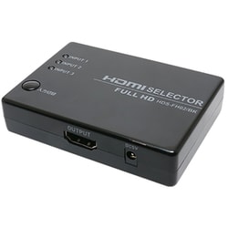 HDMIセレクター 3入力1出力 自動切替機能搭載 切替用リモコン付属 HDS-FH02/BK