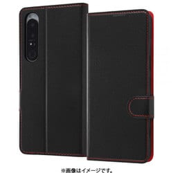 RT-RXP1M4ELC1/BR [Xperia 1 IV 用 耐衝撃 手帳型ケース シンプル マグネット/ブラック/レッド]