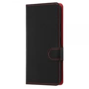 RT-RXP10M4ELC3/BR [Xperia 10 IV 用 耐衝撃 手帳型ケース シンプル マグネット スリープ機能対応/ブラック/レッド]
