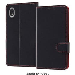 RT-RXPAM3ELC1/BR [Xperia Ace III 用 耐衝撃 手帳型ケース シンプル マグネット/ブラック/レッド]