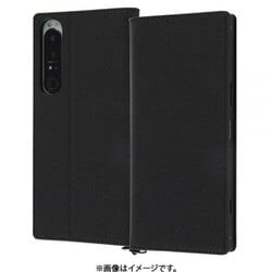 IN-RXP1M4TBC9/BB [Xperia 1 IV 用 耐衝撃 手帳型レザーケース KAKU Durable/ブラック/ブラック]