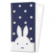 Xperia Ace III 用 『ミッフィー』/手帳型 FLEX CASE ダイカットレザー/ミッフィー/ネイビー INR-BXPAM3FXDLC1/MF4