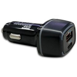 38W（PD20W＋QC18W）ハイパワー車載用DC充電器 DKJ-PD2 BK
