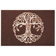 玄関マット wash+dry(ウォッシュアンドドライ) Tree of Life Reddish Brown 50×75cm AB00449