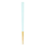 箸 14.5cm 2~3歳用 子供用 栗 五角箸 waguri 木製 天然木 日本製 ブルー S21-7-5n