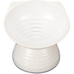 Miya Wan 日本製 ペット用食器 ねこ脚付きフードボウル ホワイト （クリーンコート加工）