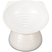 Miya Wan 日本製 ペット用食器 ねこ脚付きフードボウル ホワイト (クリーンコート加工)