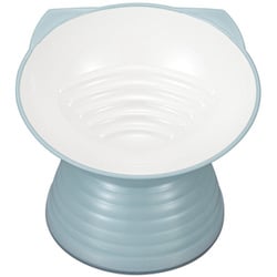 Miya Wan 日本製 ペット用食器 ねこ脚付きフードボウル ブルー （クリーンコート加工）