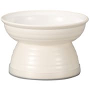 Miya Wan 日本製 ペット用食器 脚付きフードボウル 175 ホワイト (クリーンコート加工)