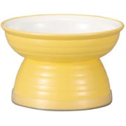 Miya Wan 日本製 ペット用食器 脚付きフードボウル 175 イエロー (クリーンコート加工)