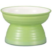 Miya Wan 日本製 ペット用食器 脚付きフードボウル 175 グリーン (クリーンコート加工)