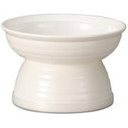 Miya Wan 日本製 ペット用食器 脚付きフードボウル 235 ホワイト (クリーンコート加工)