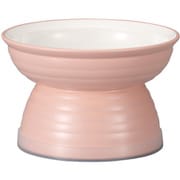 Miya Wan 日本製 ペット用食器 脚付きフードボウル 235 ピンク (クリーンコート加工)