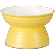 Miya Wan 日本製 ペット用食器 脚付きフードボウル 235 イエロー (クリーンコート加工)