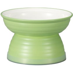 Miya Wan 日本製 ペット用食器 脚付きフードボウル 235 グリーン （クリーンコート加工）